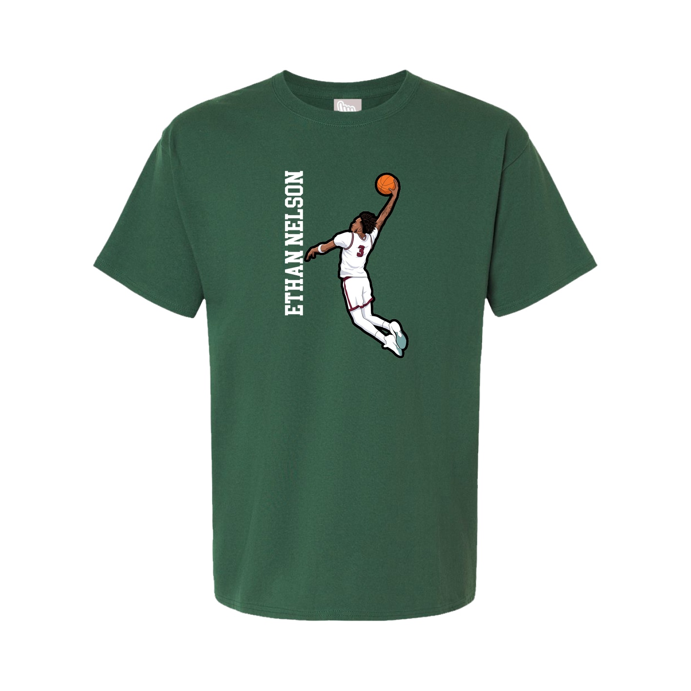 Tee — Name Vertical in Green