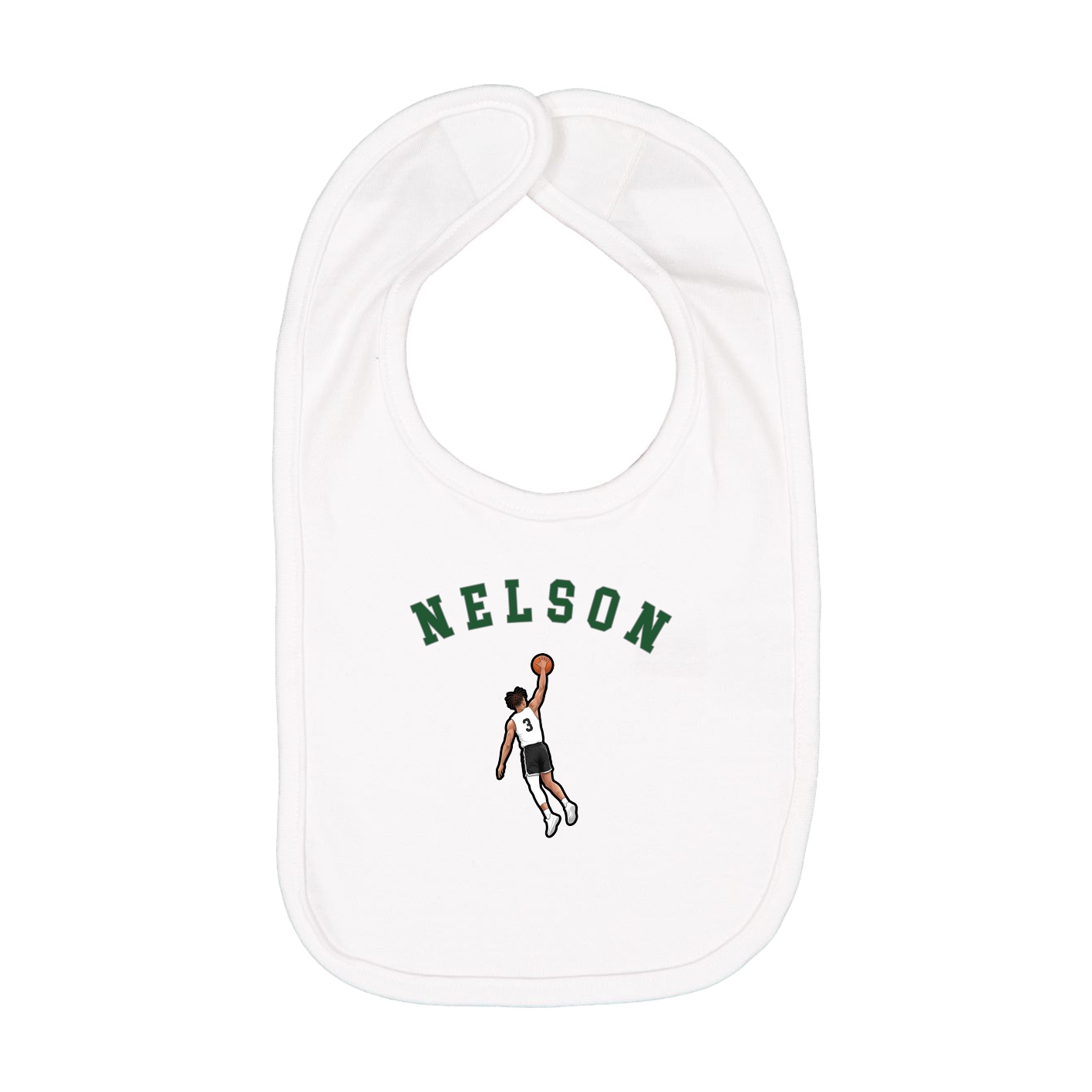 Infant Bib — Shirsey Arch in White