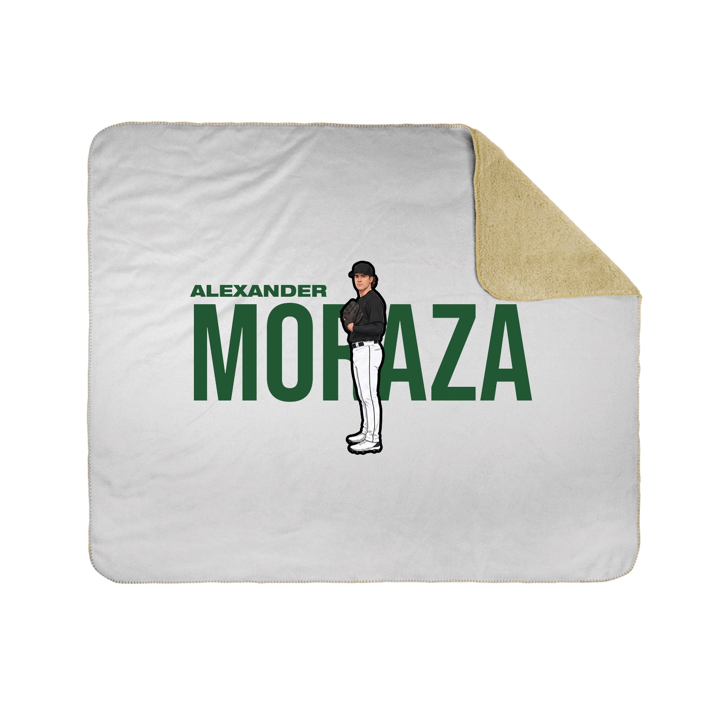Throw Blanket — Player Name in White