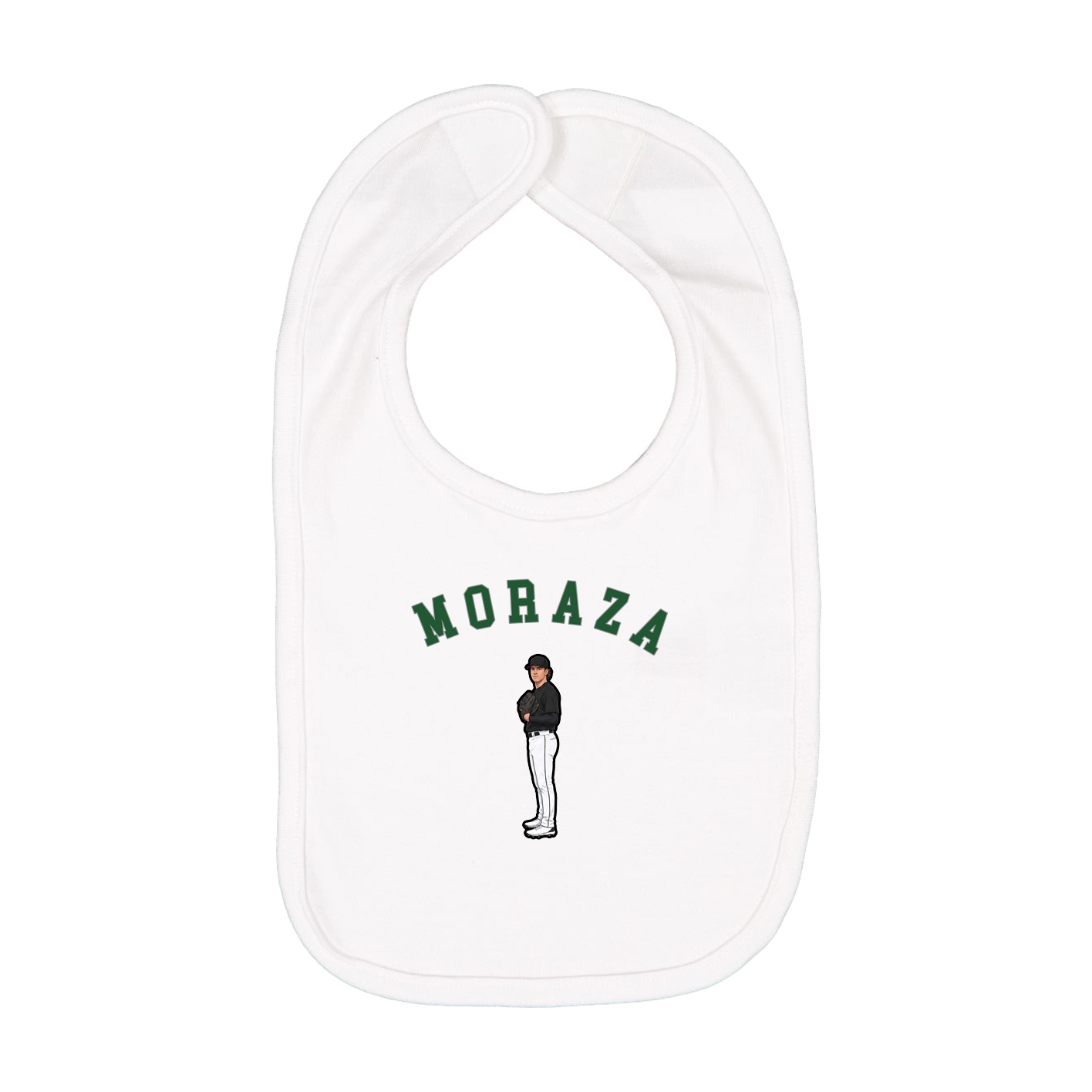 Infant Bib — Shirsey Arch in White