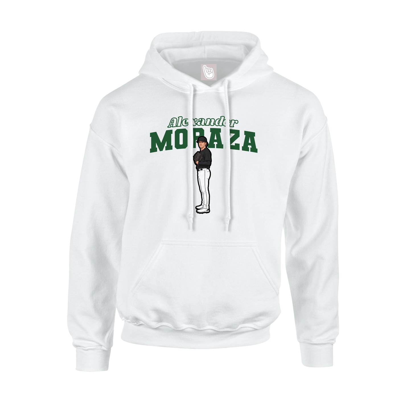 Hoodie — Name Arch in White