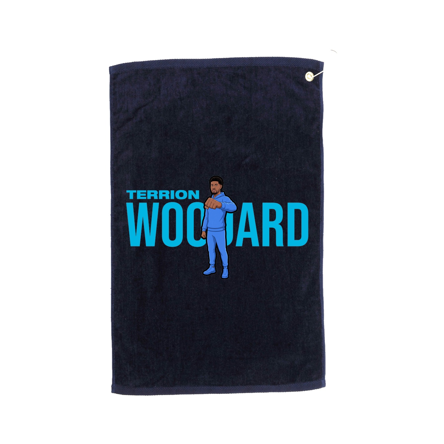 Golf Towel — Player Name in Navy