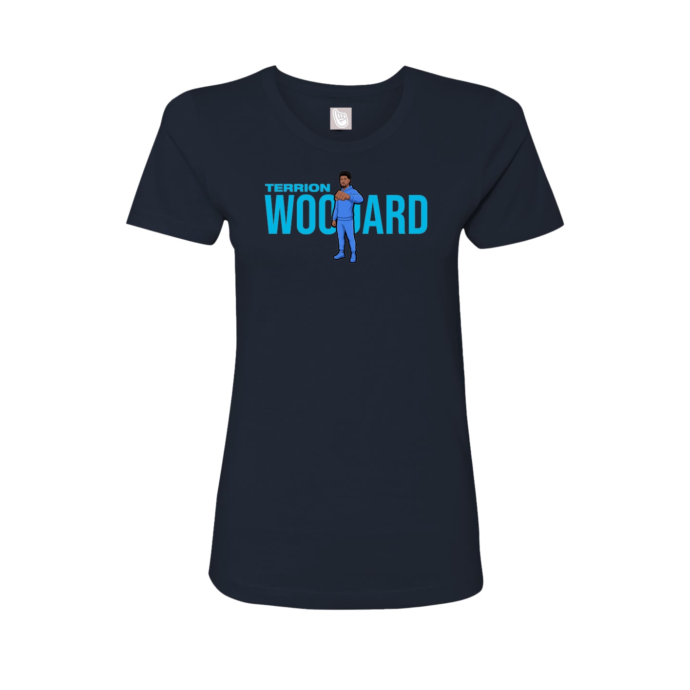 Fitted Women's Tee — Player Name in Navy