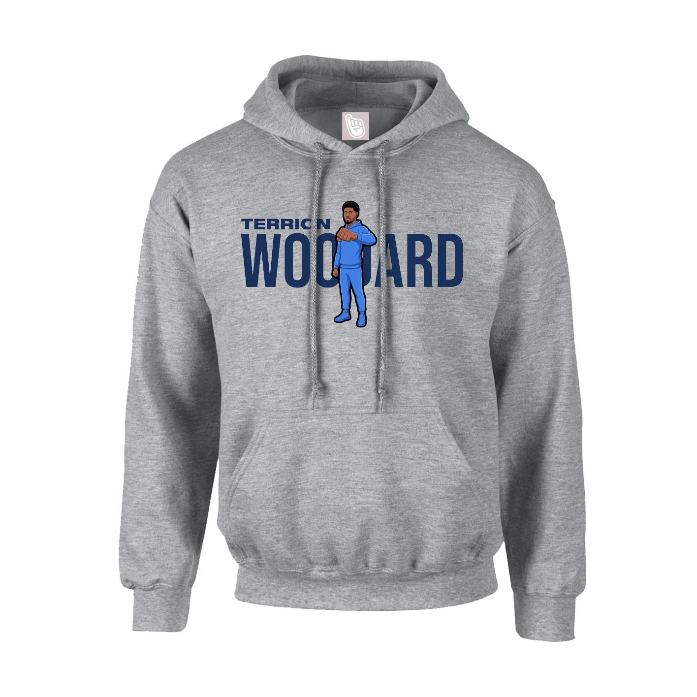 Hoodie — Player Name in Grey