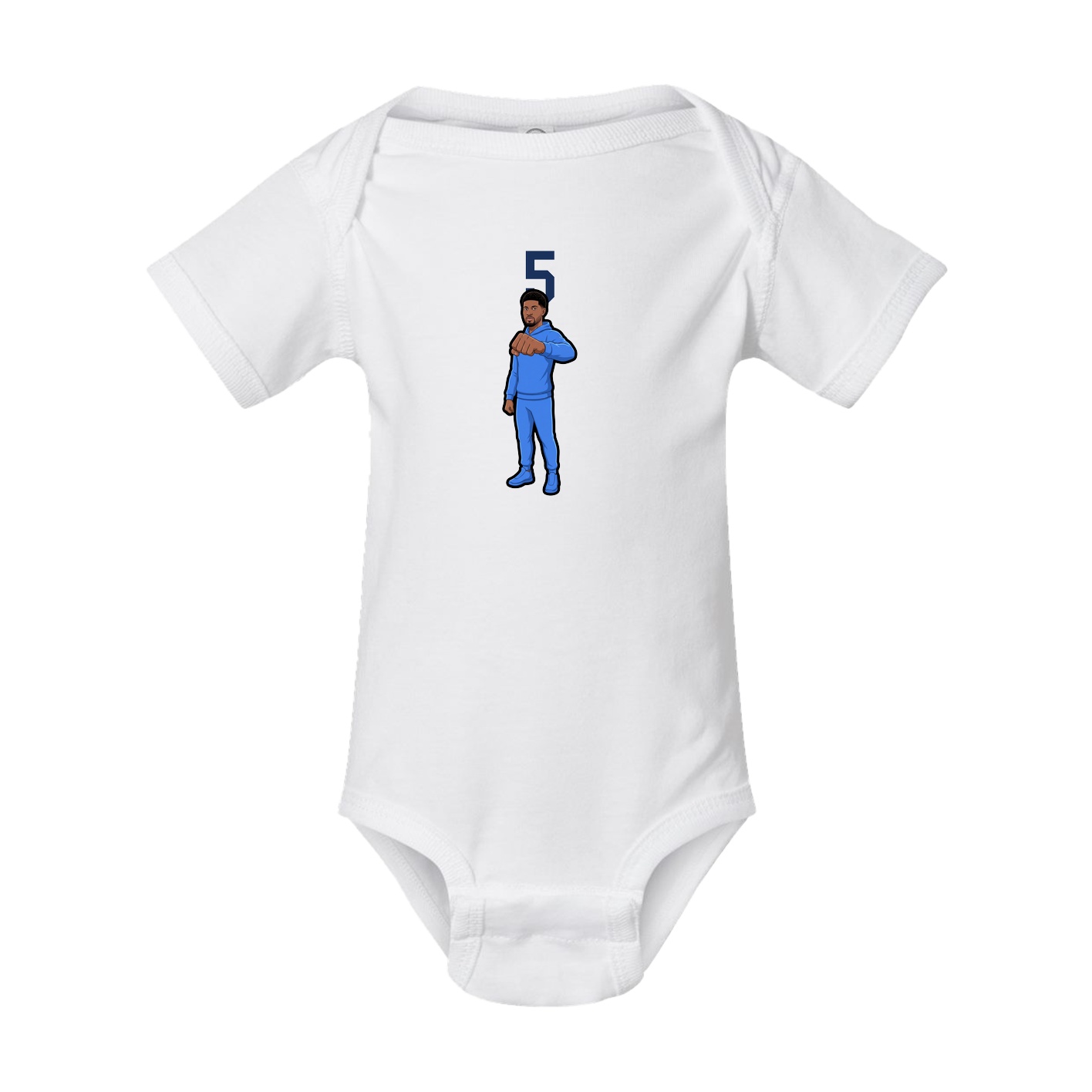 Baby Onesie — Number Top in White