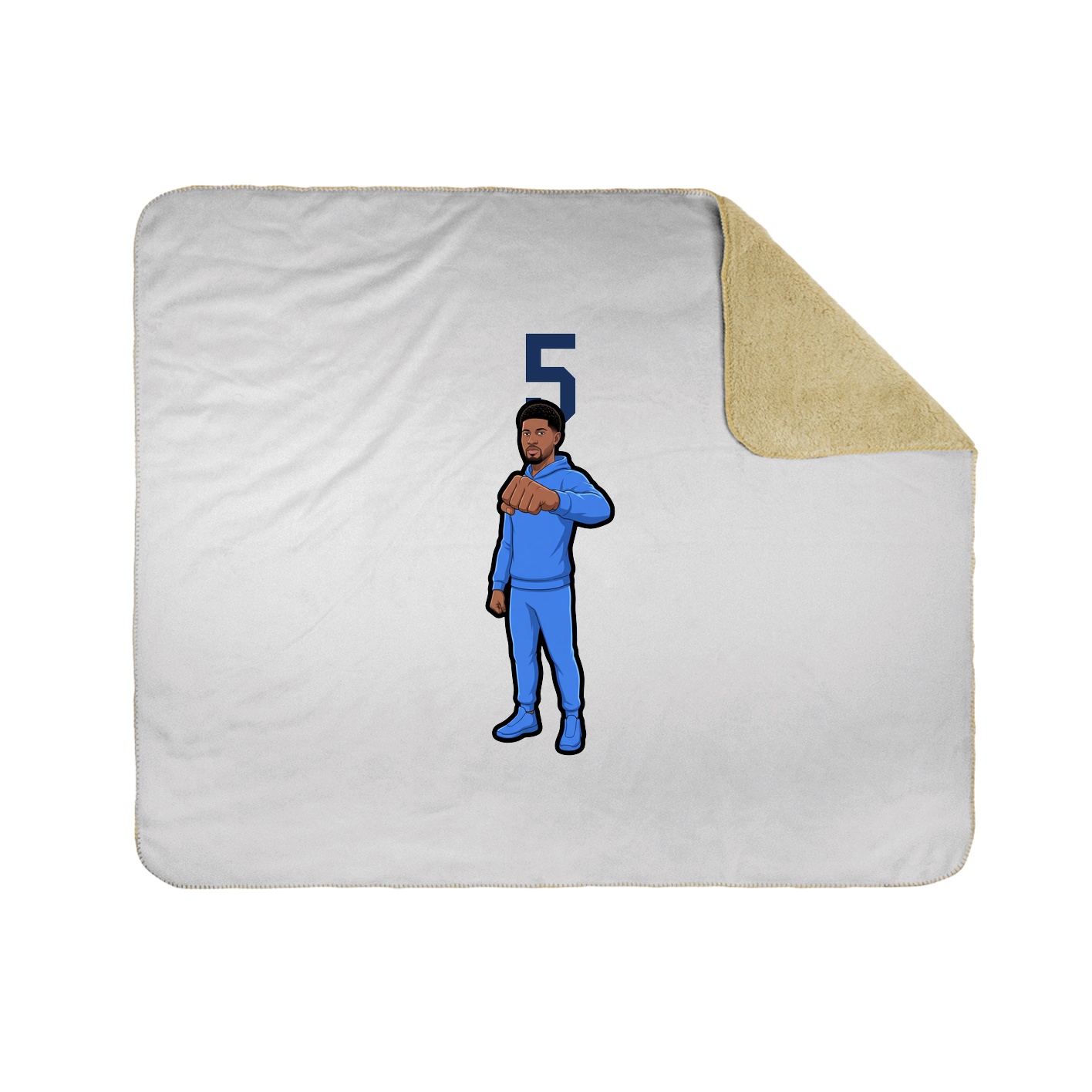 Throw Blanket — Number Top in White