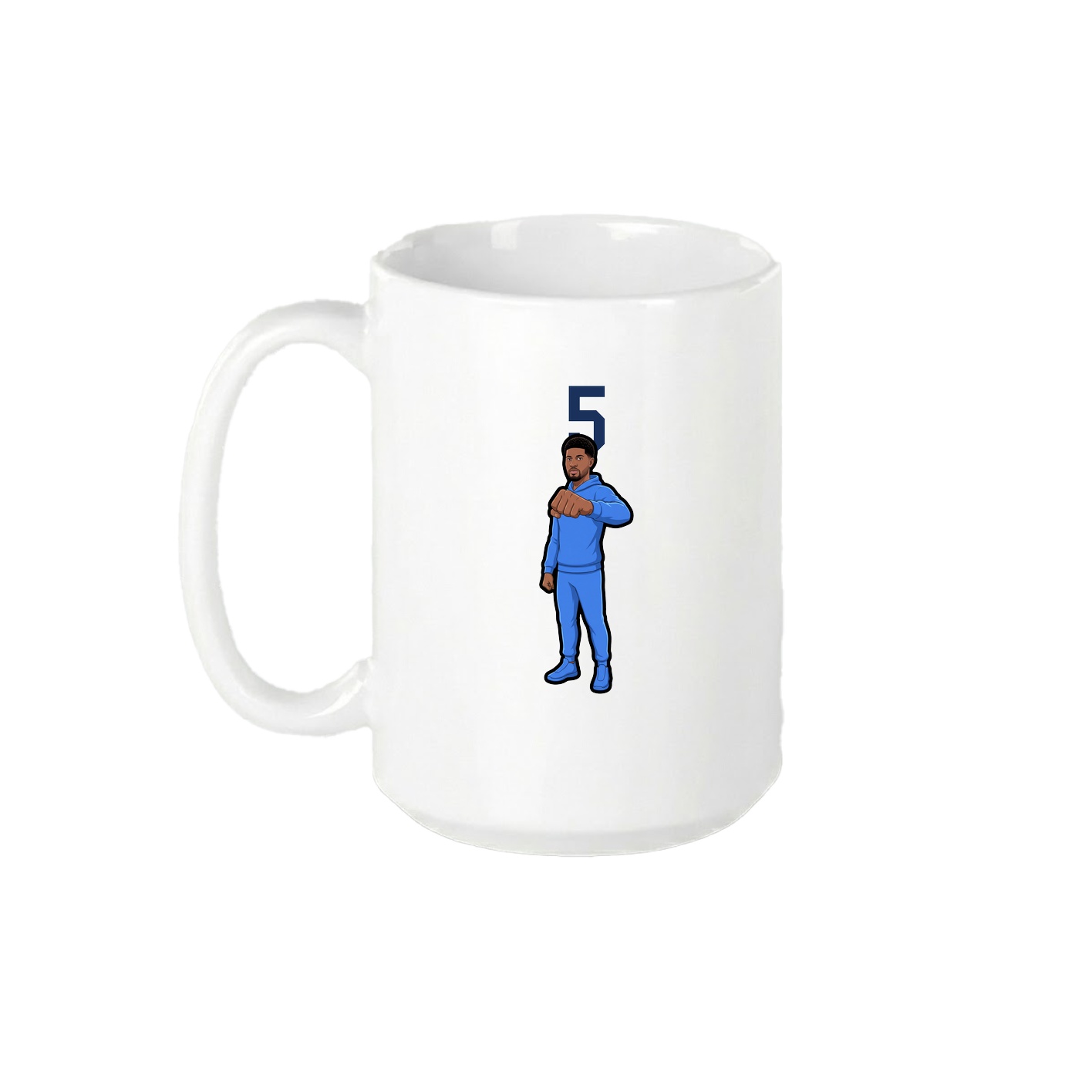 15oz Coffee Mug — Number Top in White