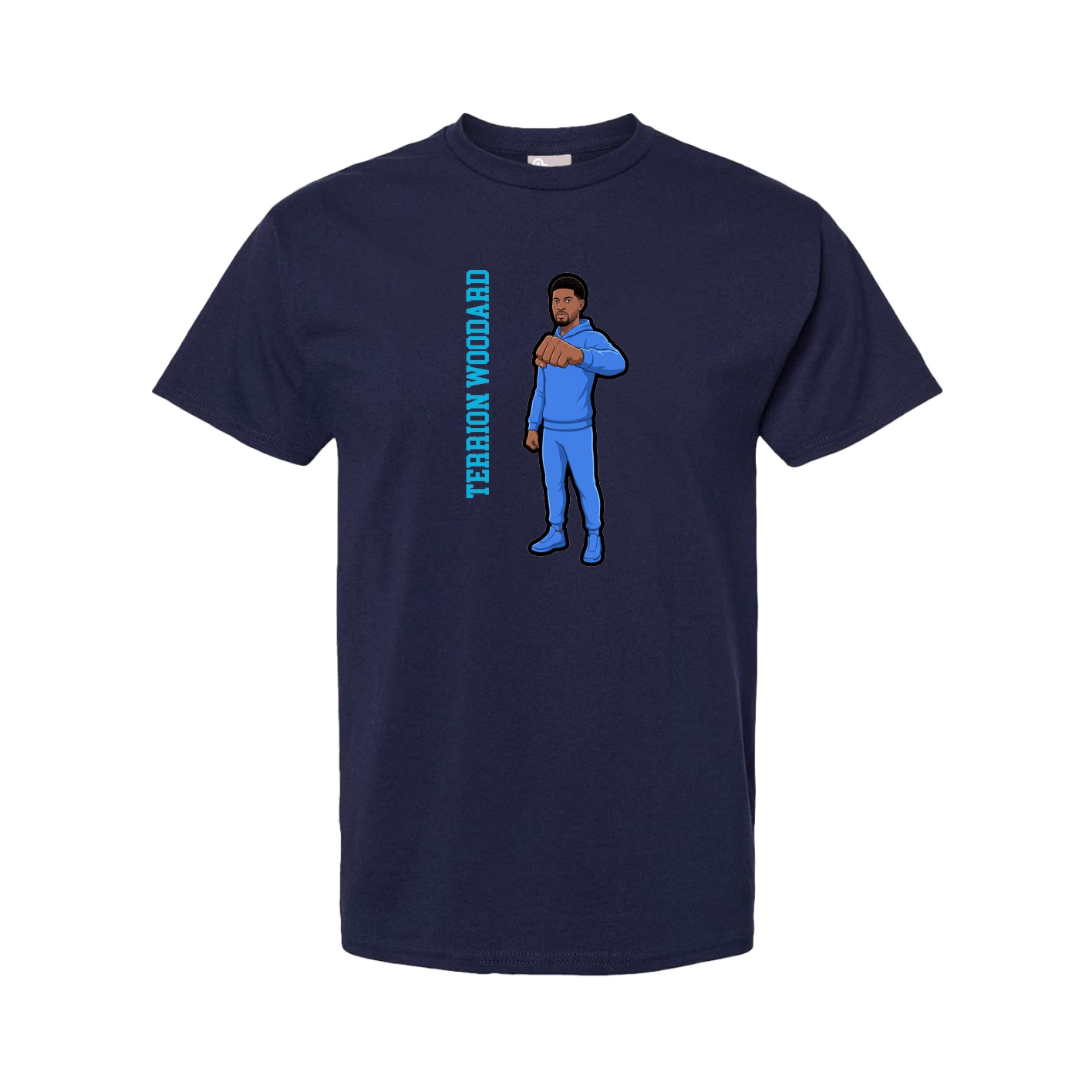Tee — Name Vertical in Navy