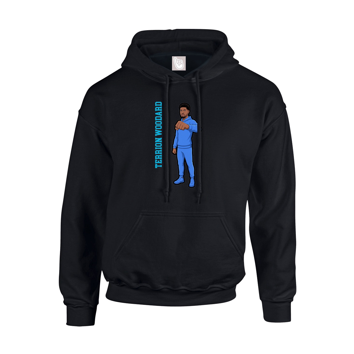 Hoodie — Name Vertical in Black