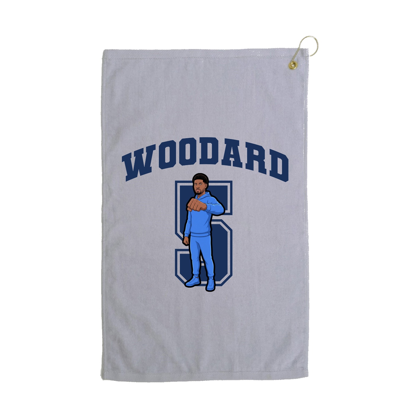 Golf Towel — Number in Grey