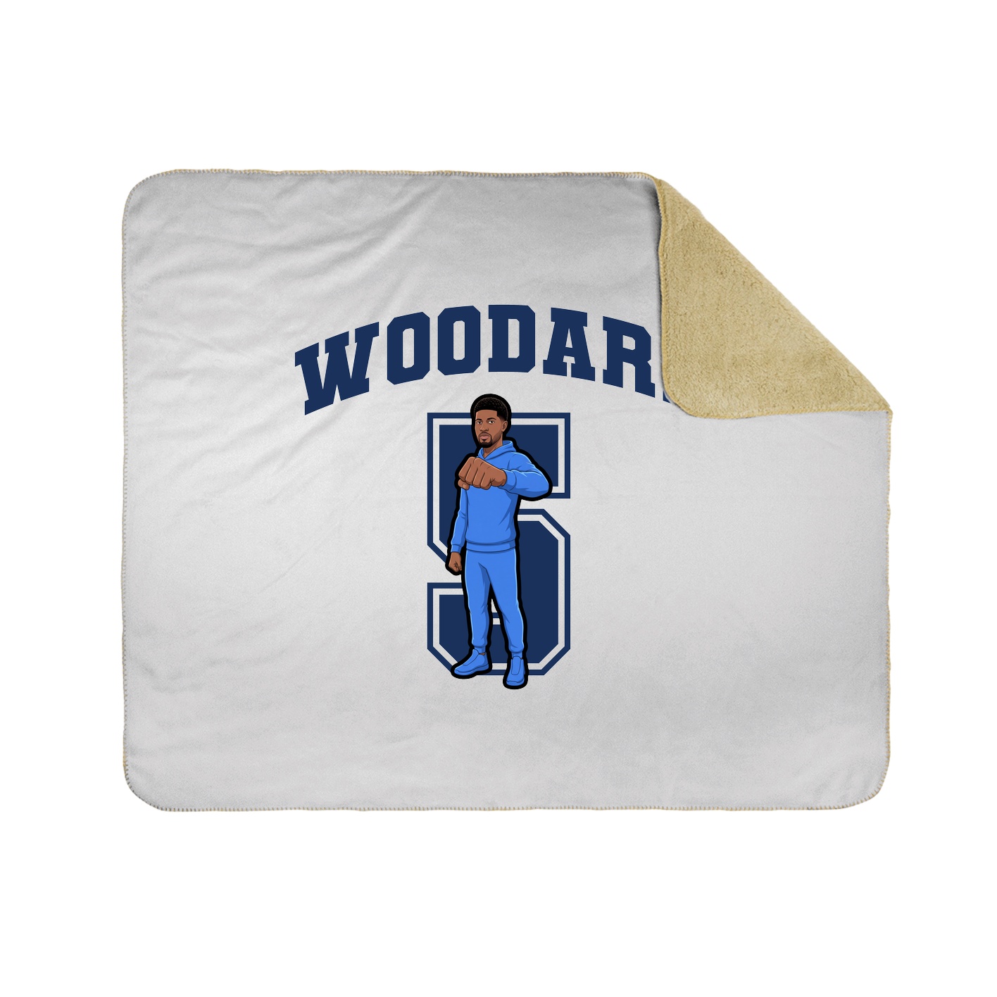 Throw Blanket — Number in White