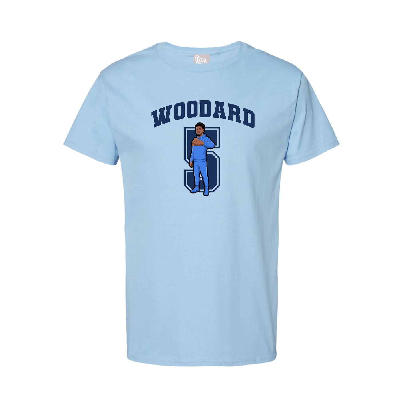 Youth Tee — Number in Light Blue