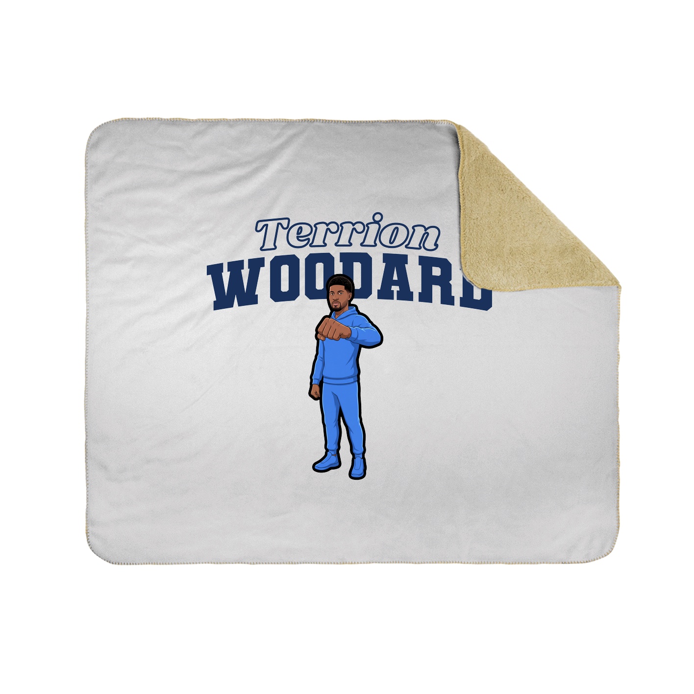 Throw Blanket — Name Arch in White