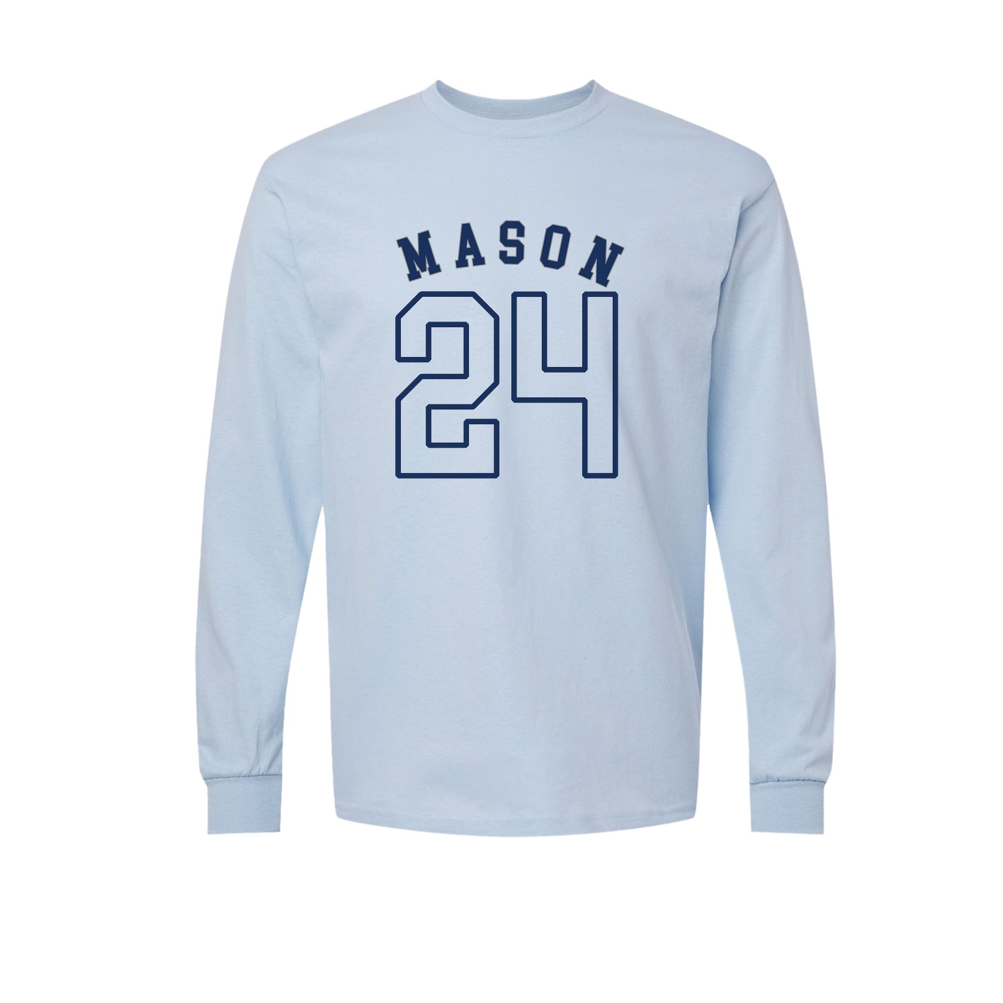 Long Sleeve Tee — Shirsey Arch in Light Blue