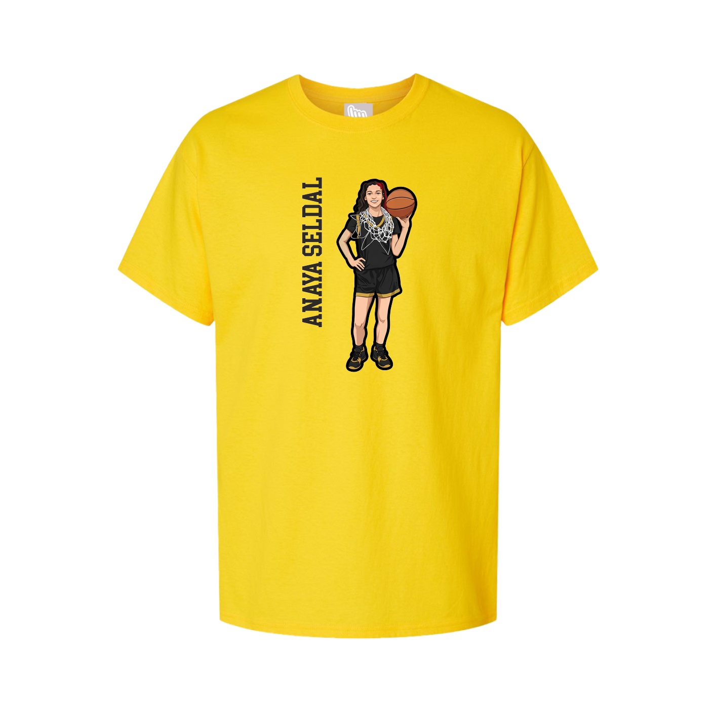 Youth Tee — Name Vertical in Gold