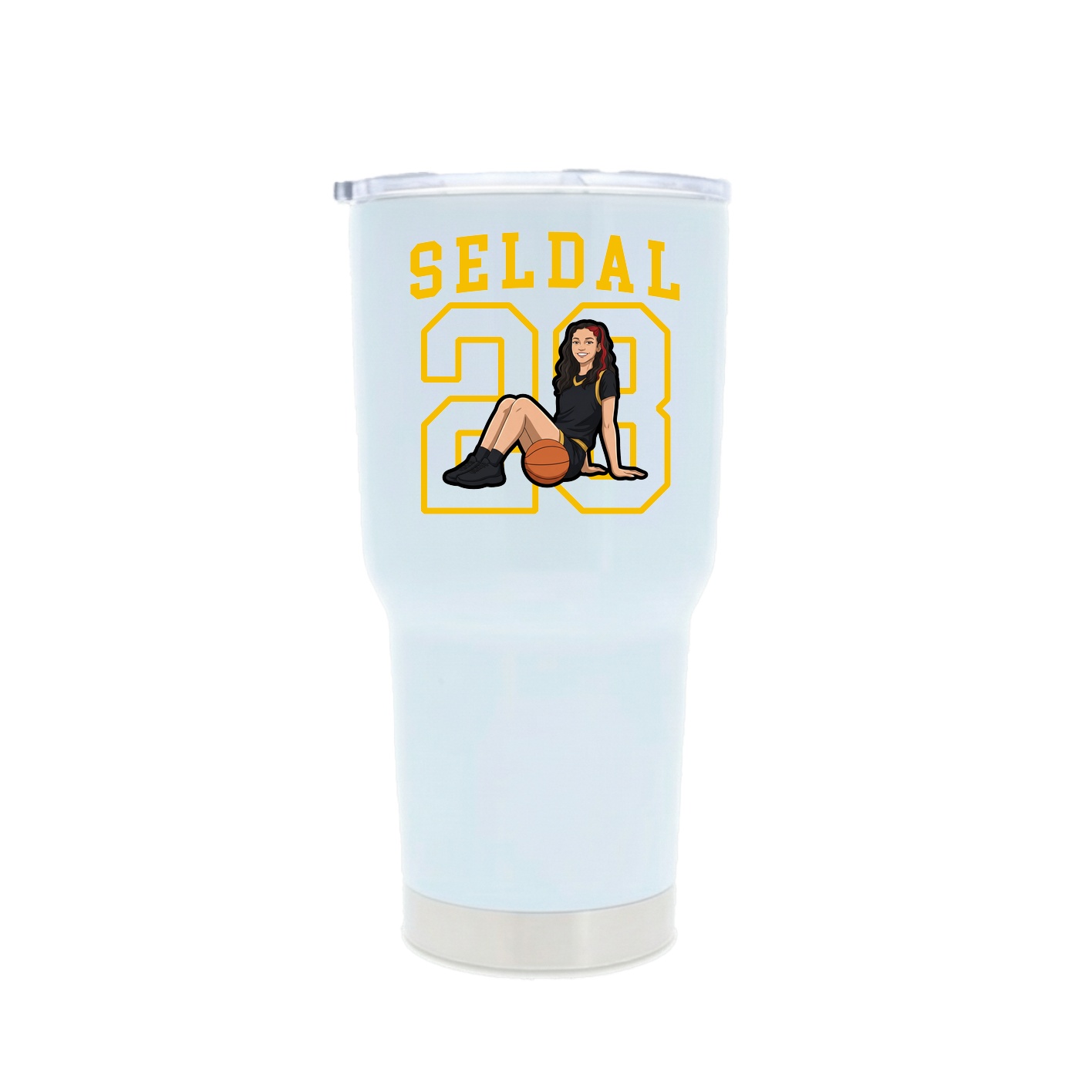 30oz Stainless Steel Tumbler — Shirsey in White