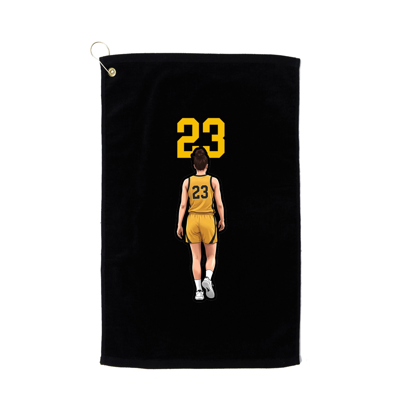 Golf Towel — Number Top in Black