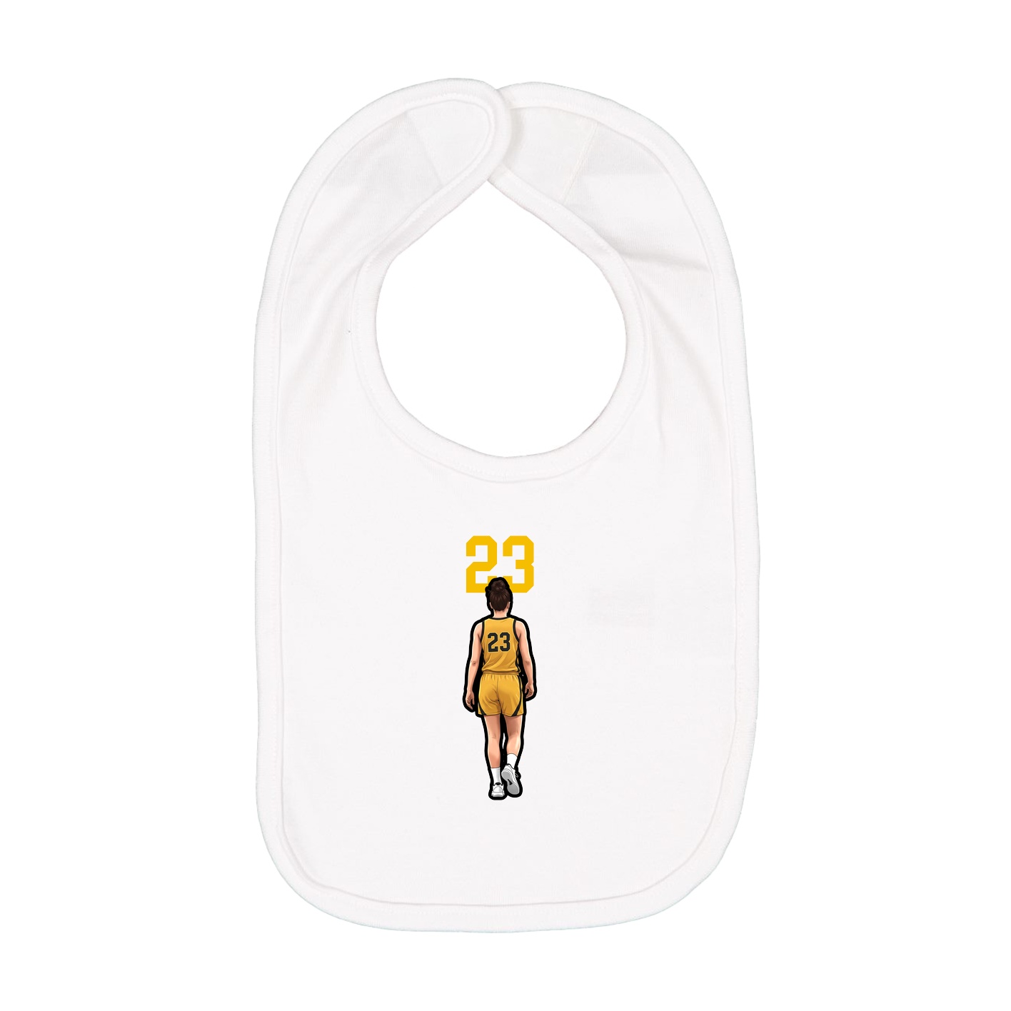 Infant Bib — Number Top in White
