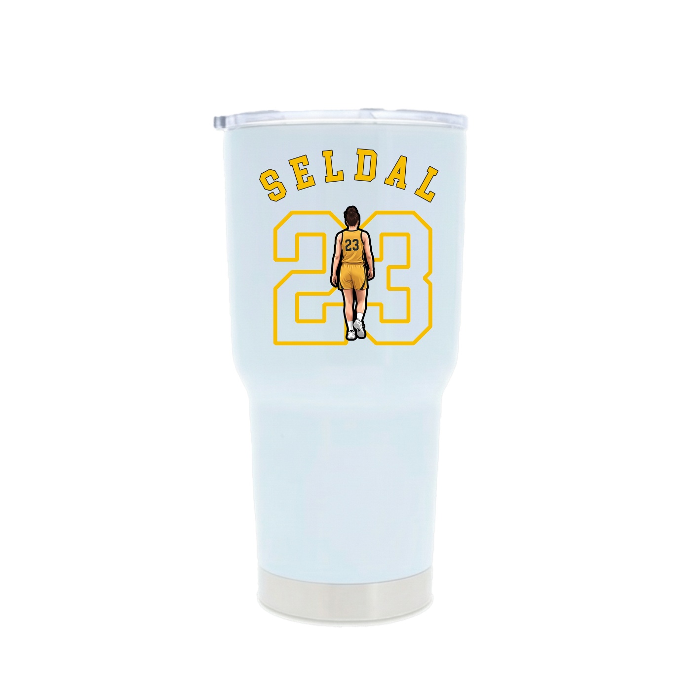 30oz Stainless Steel Tumbler — Shirsey Arch in White
