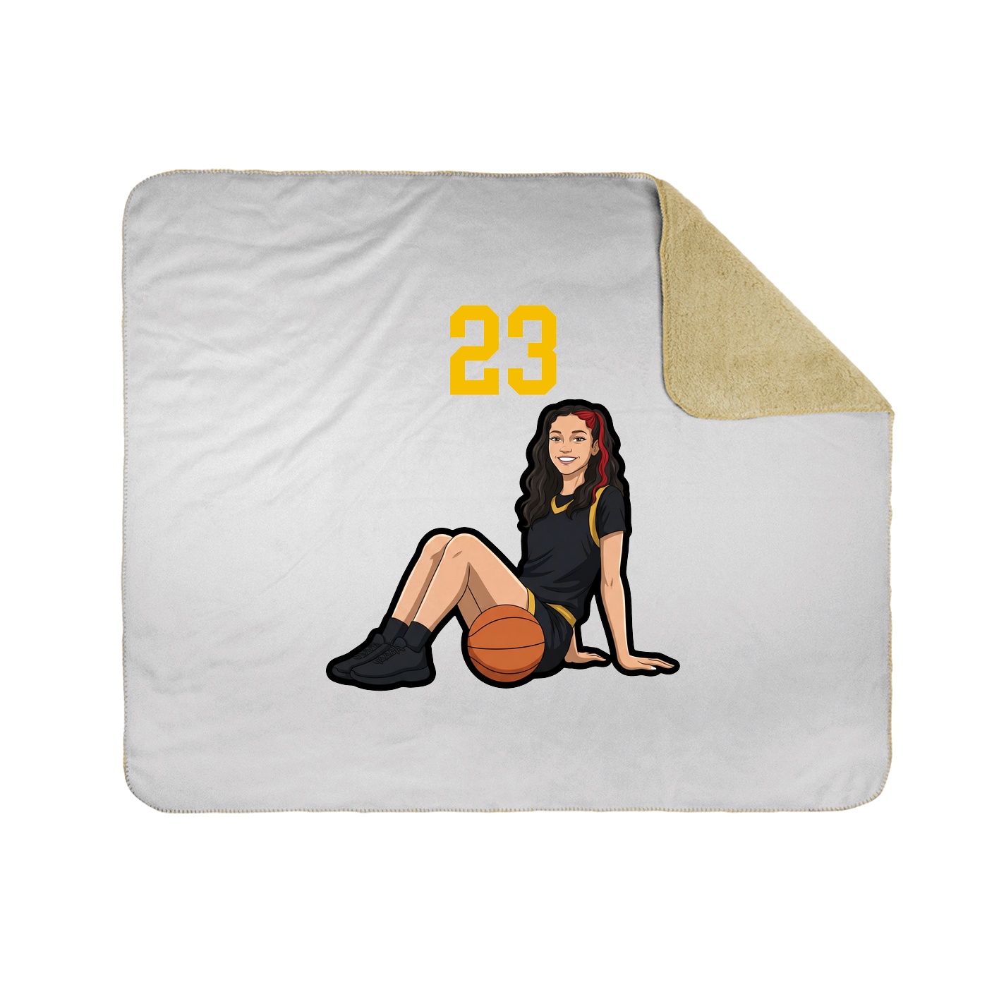 Throw Blanket — Number Top in White