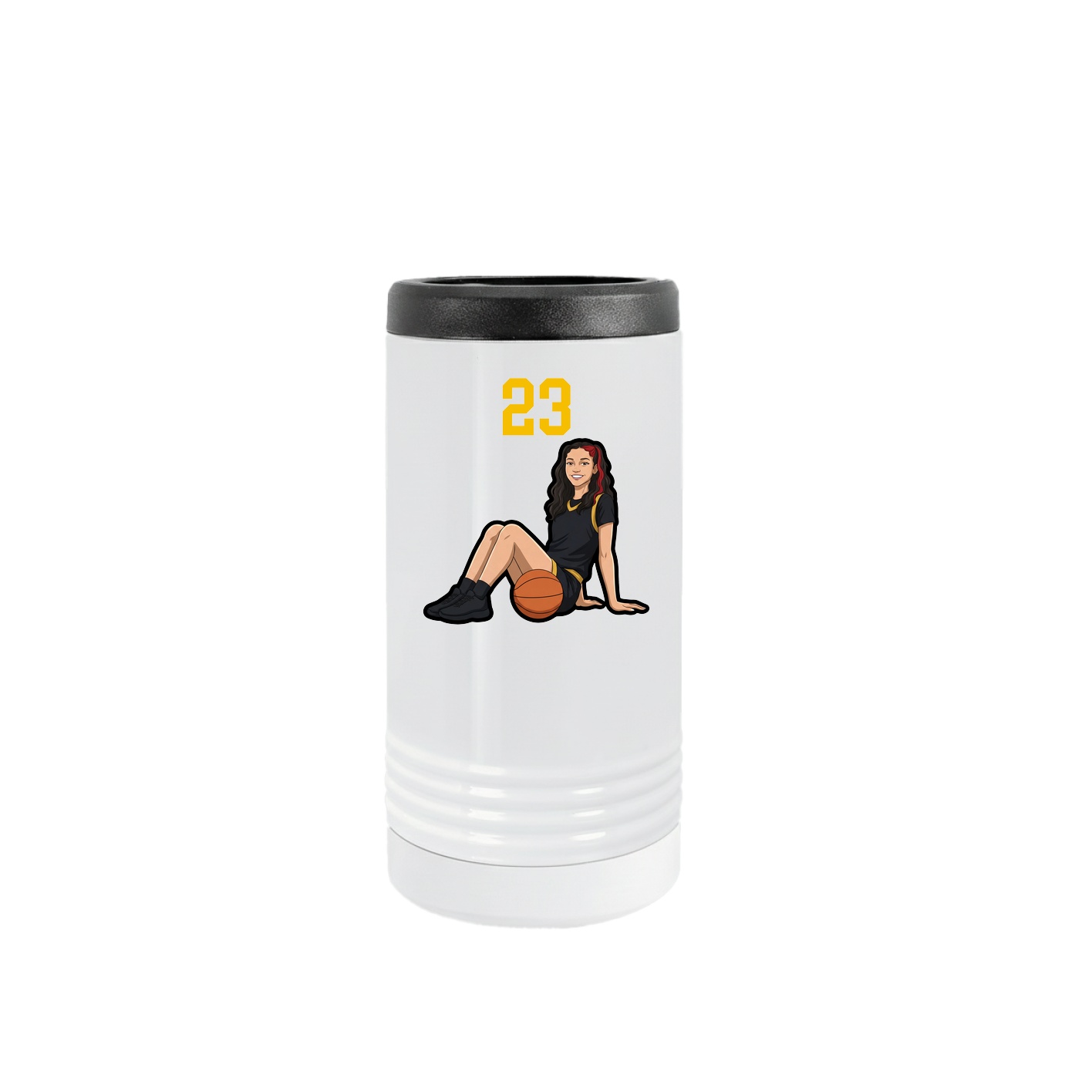 Slim Beverage Holder — Number Top in White