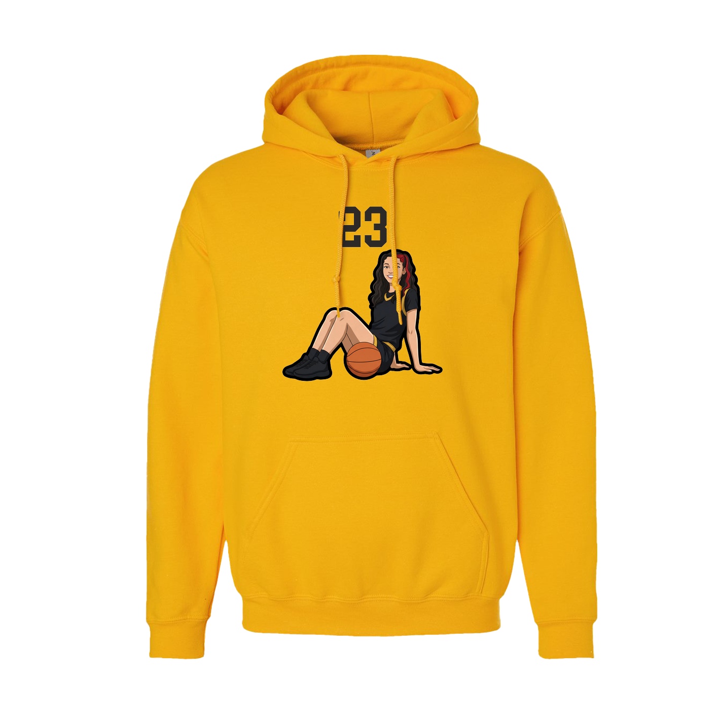 Hoodie — Number Top in Gold