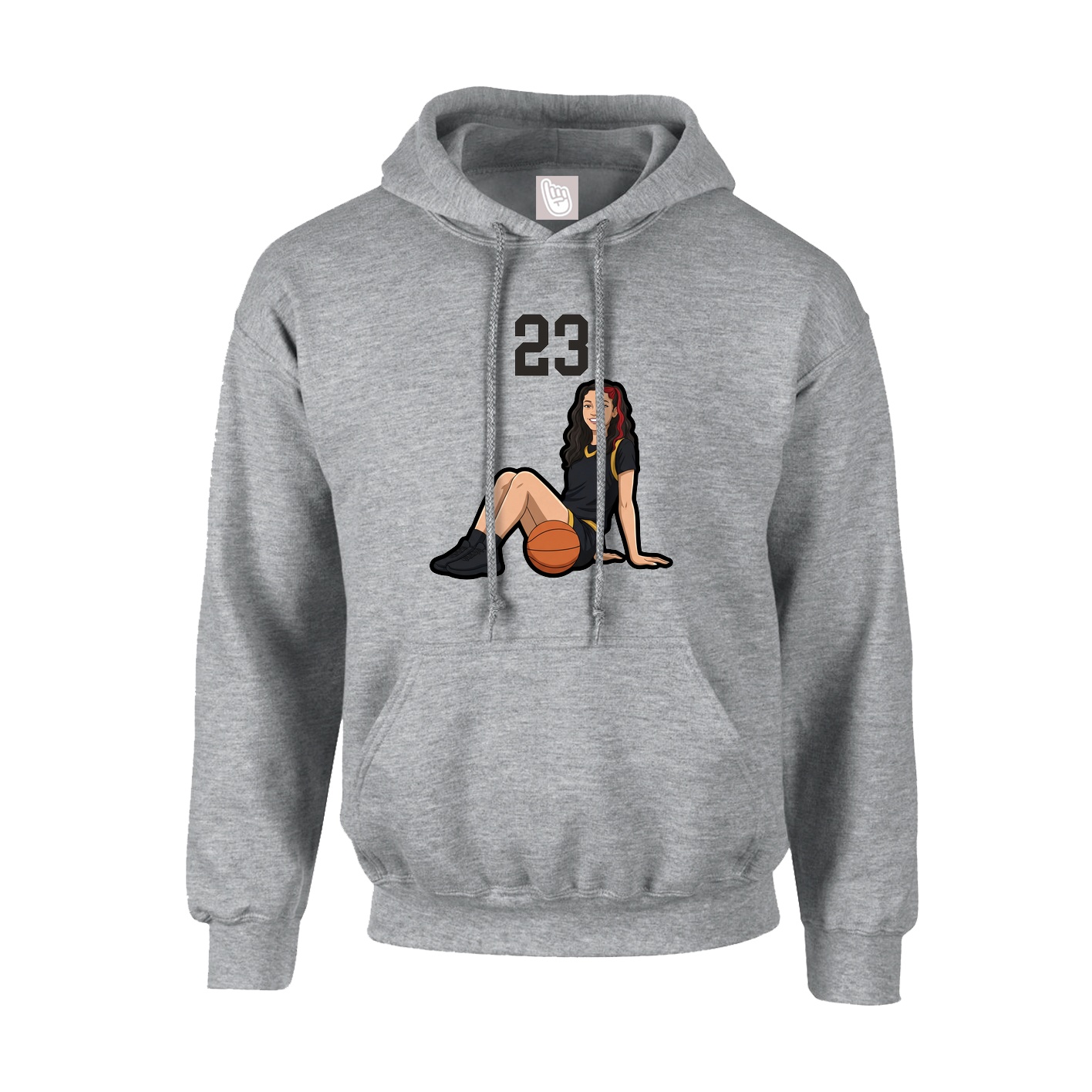 Youth Hoodie — Number Top in Grey