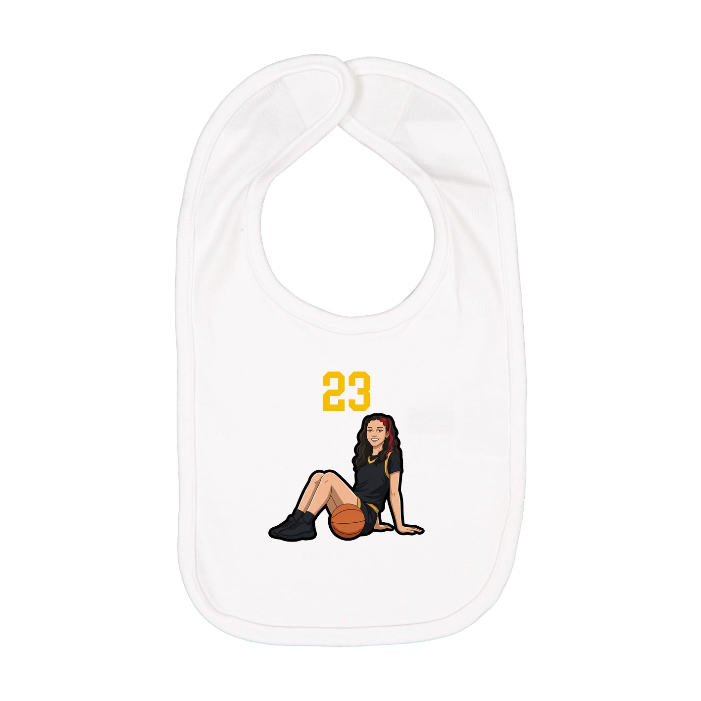 Infant Bib — Number Top in White