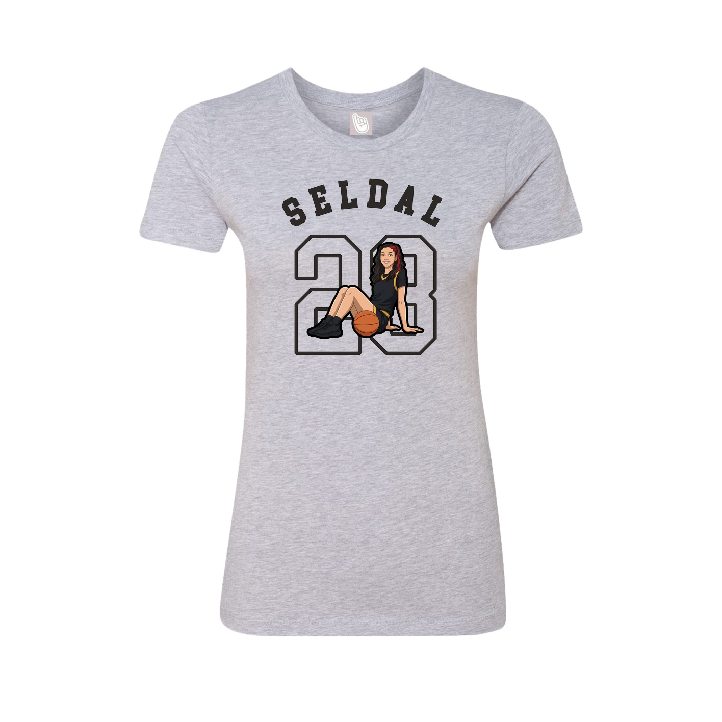 Fitted Women's Tee — Shirsey Arch in Grey