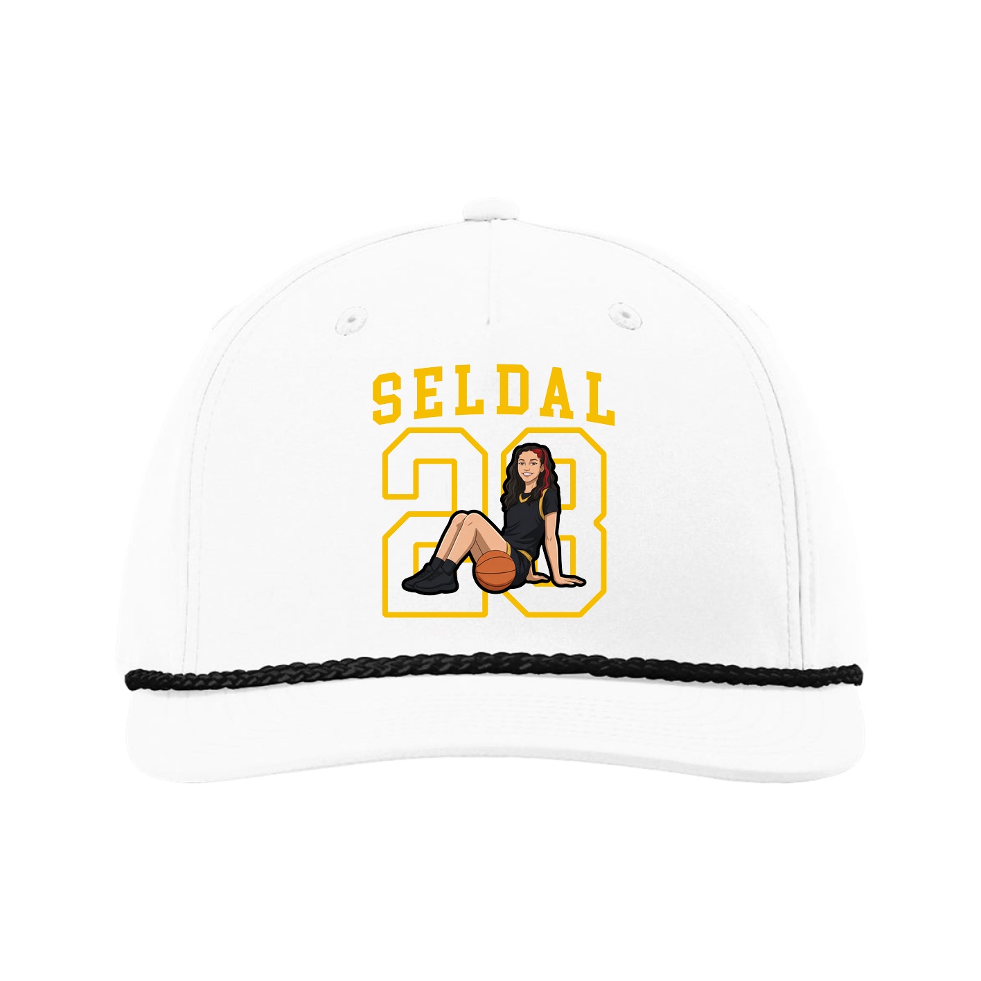 Five-Panel Classic Rope Cap — Shirsey in White