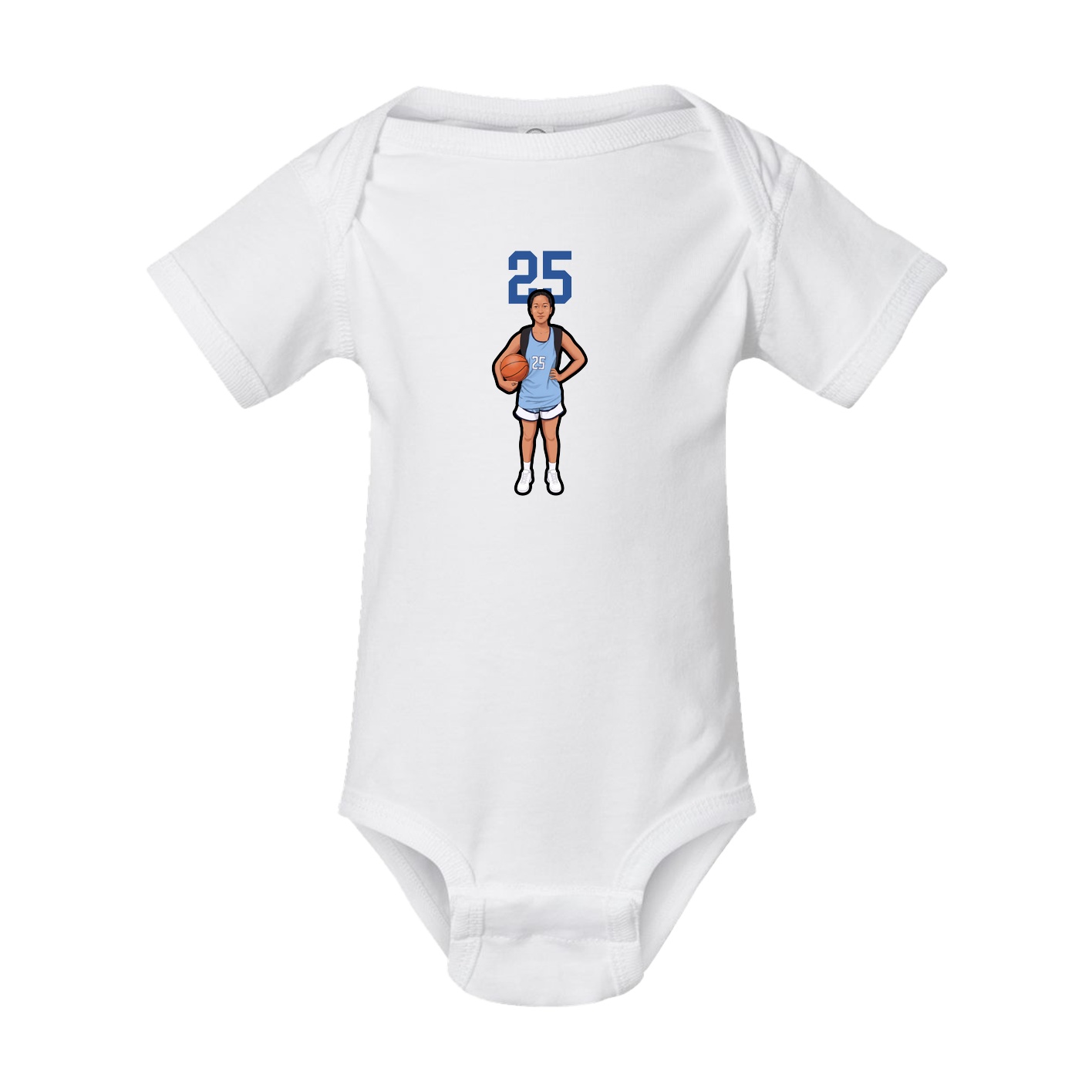 Baby Onesie — Number Top in White