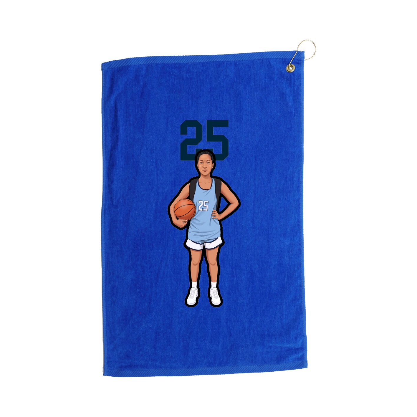 Golf Towel — Number Top in Royal
