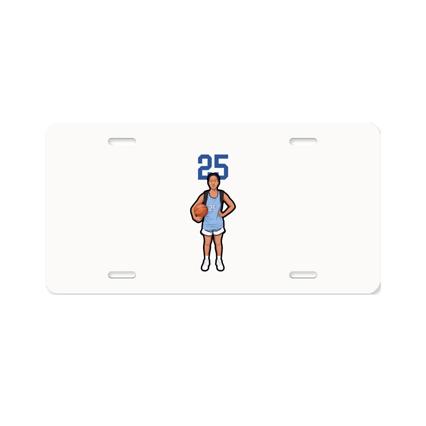 License Plate — Number Top in Classic