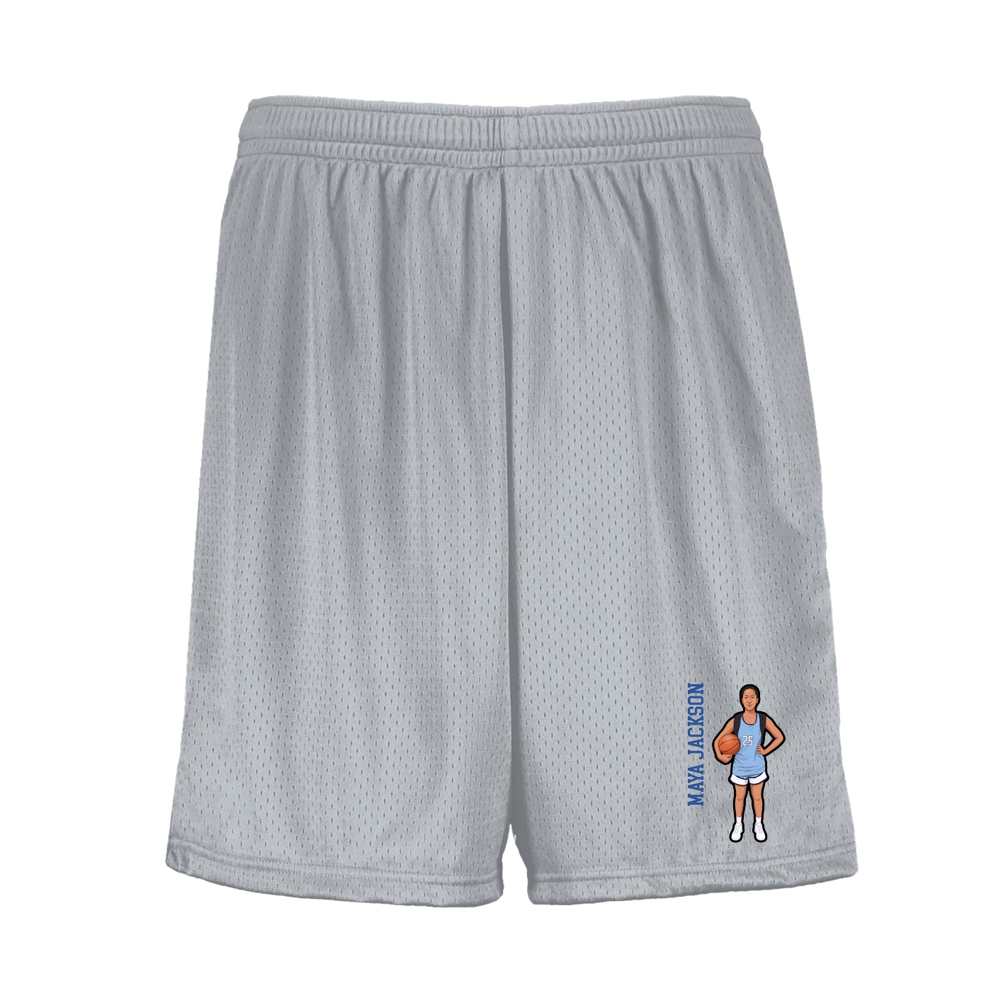 Shorts — Name Vertical in Silver