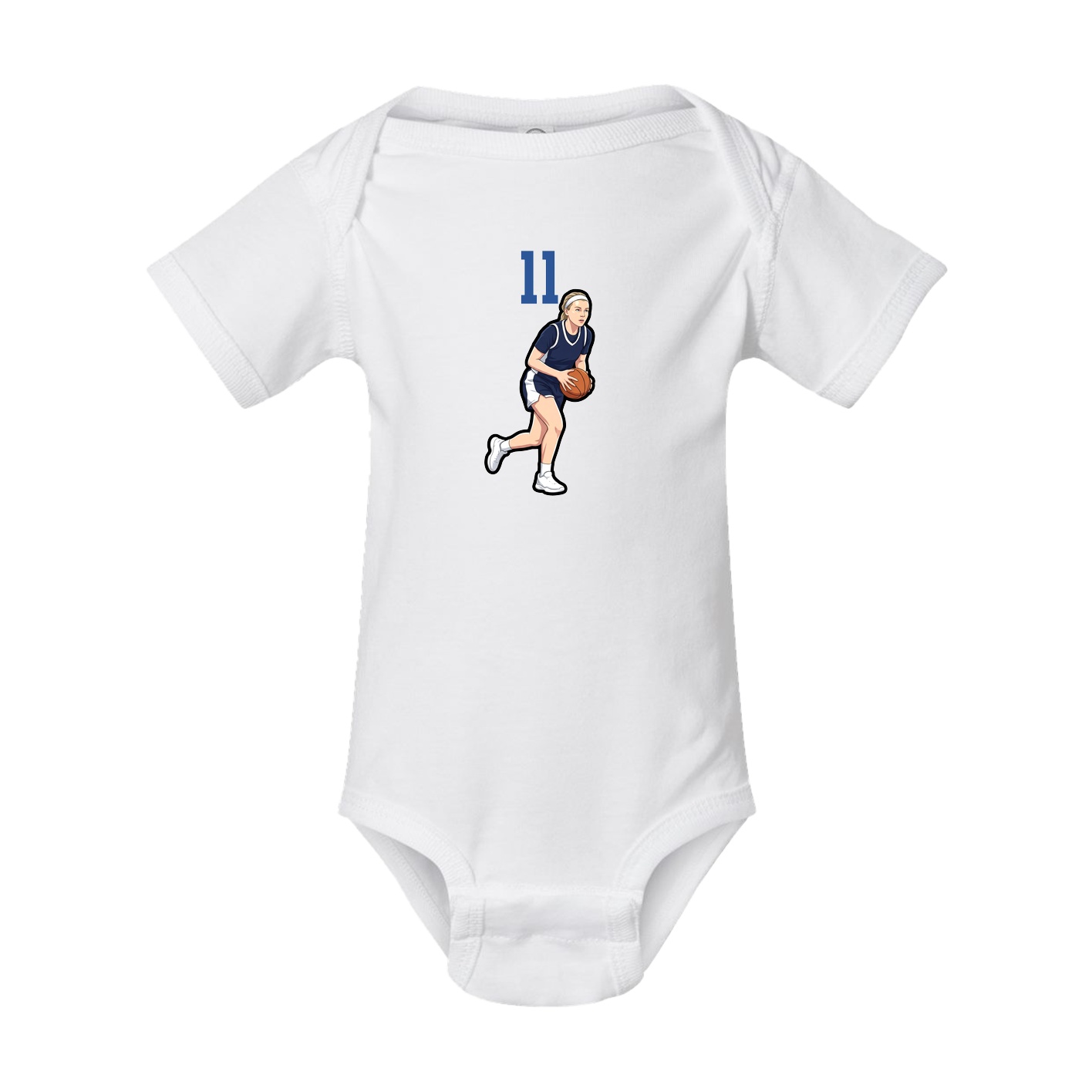 Baby Onesie — Number Top in White