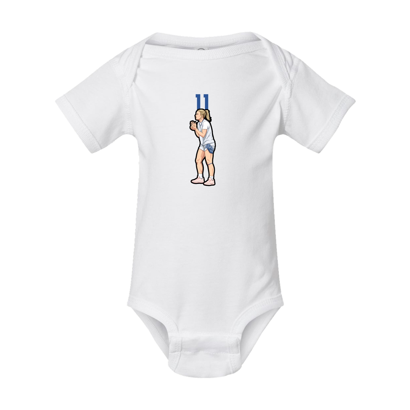 Baby Onesie — Number Top in White