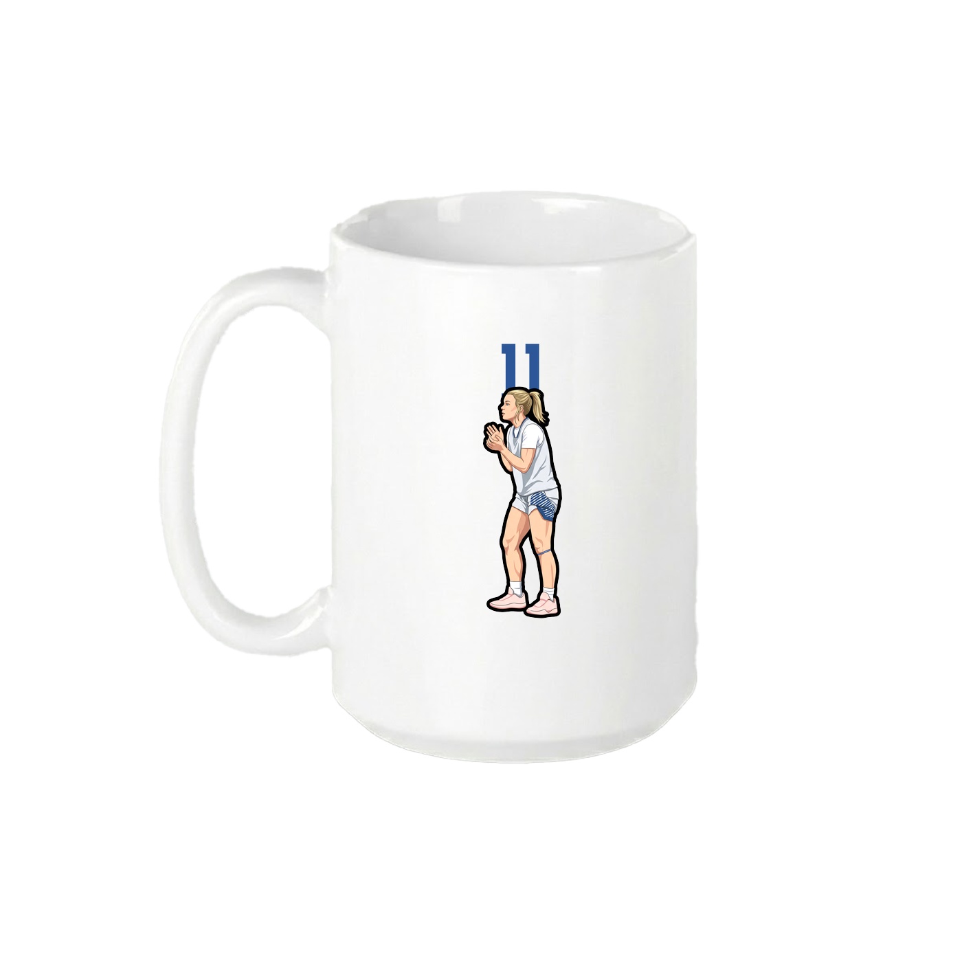 15oz Coffee Mug — Number Top in White
