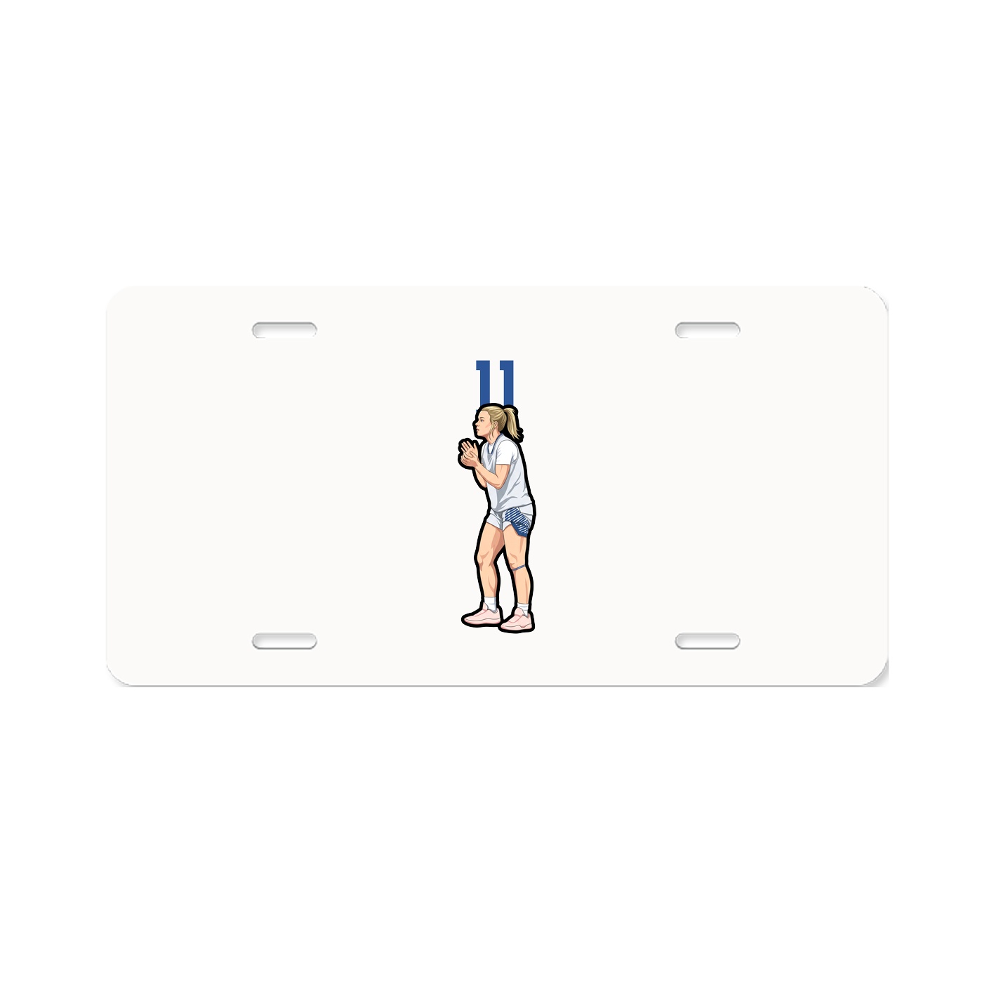 License Plate — Number Top in Classic