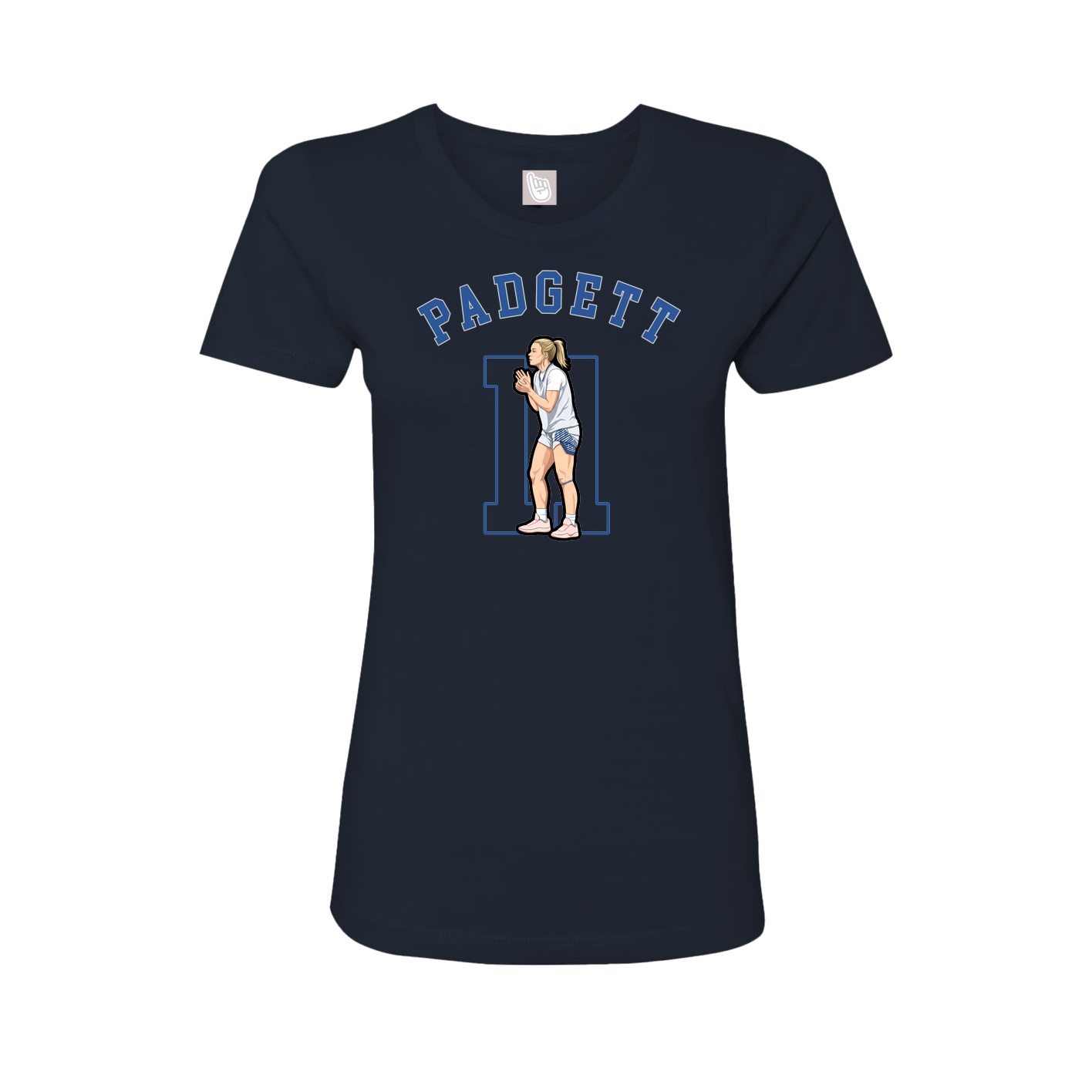 Fitted Women's Tee — Shirsey Arch in Navy