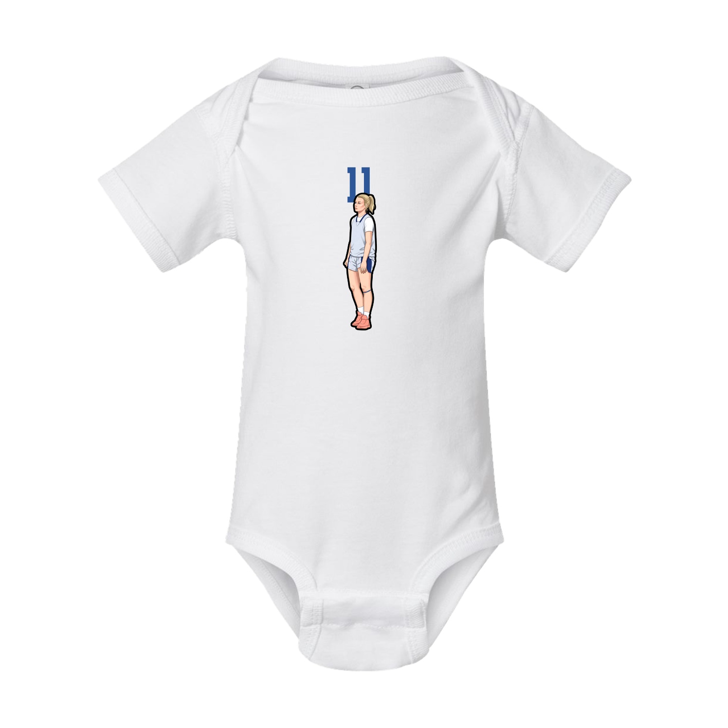 Baby Onesie — Number Top in White