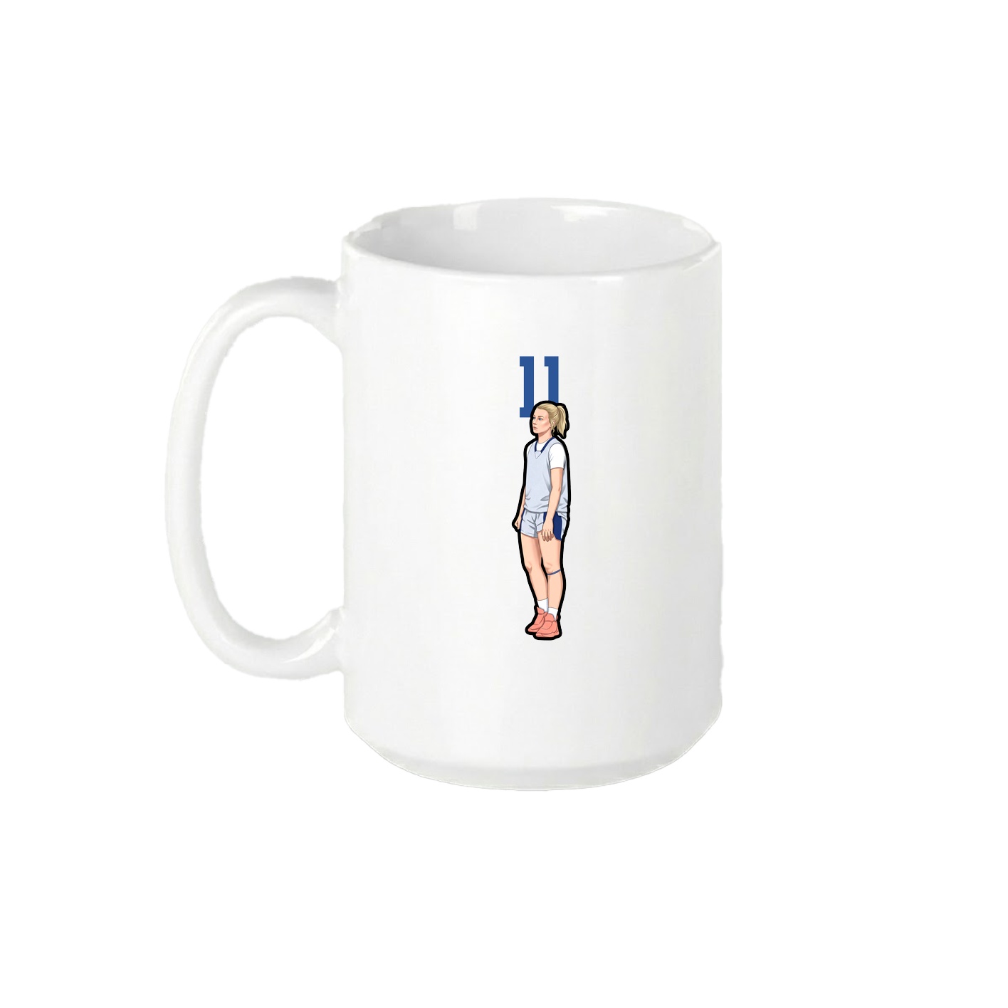 15oz Coffee Mug — Number Top in White