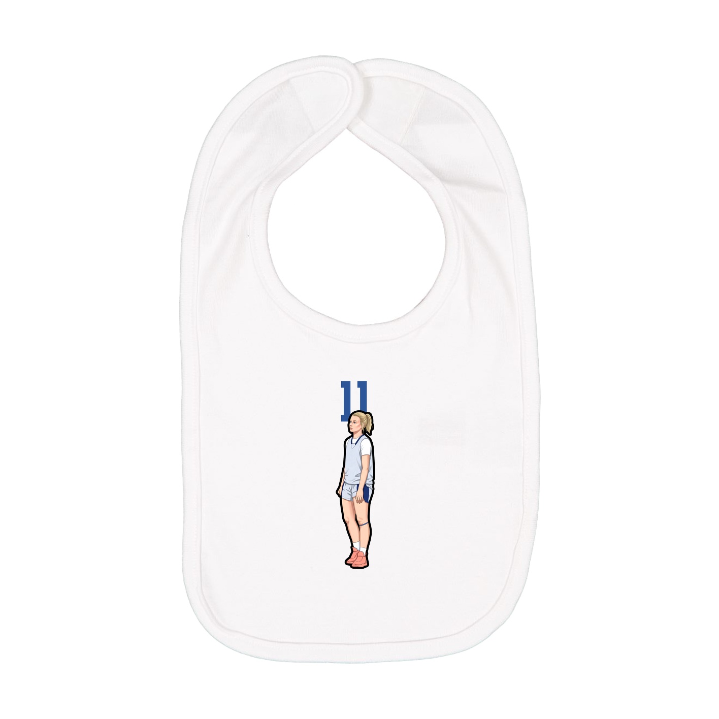 Infant Bib — Number Top in White