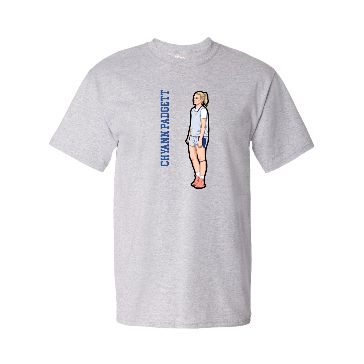 Tee — Name Vertical in Grey