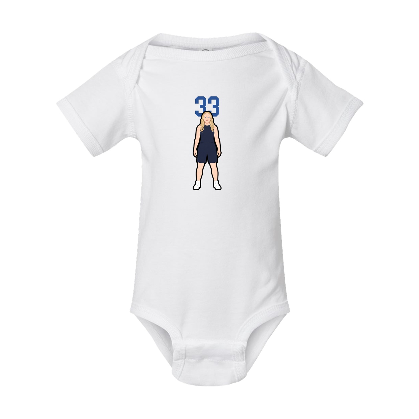 Baby Onesie — Number Top in White