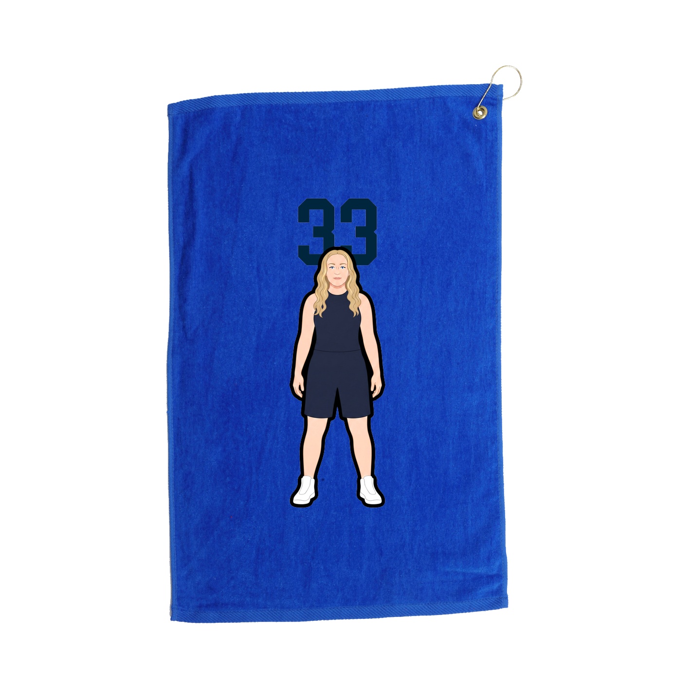 Golf Towel — Number Top in Royal