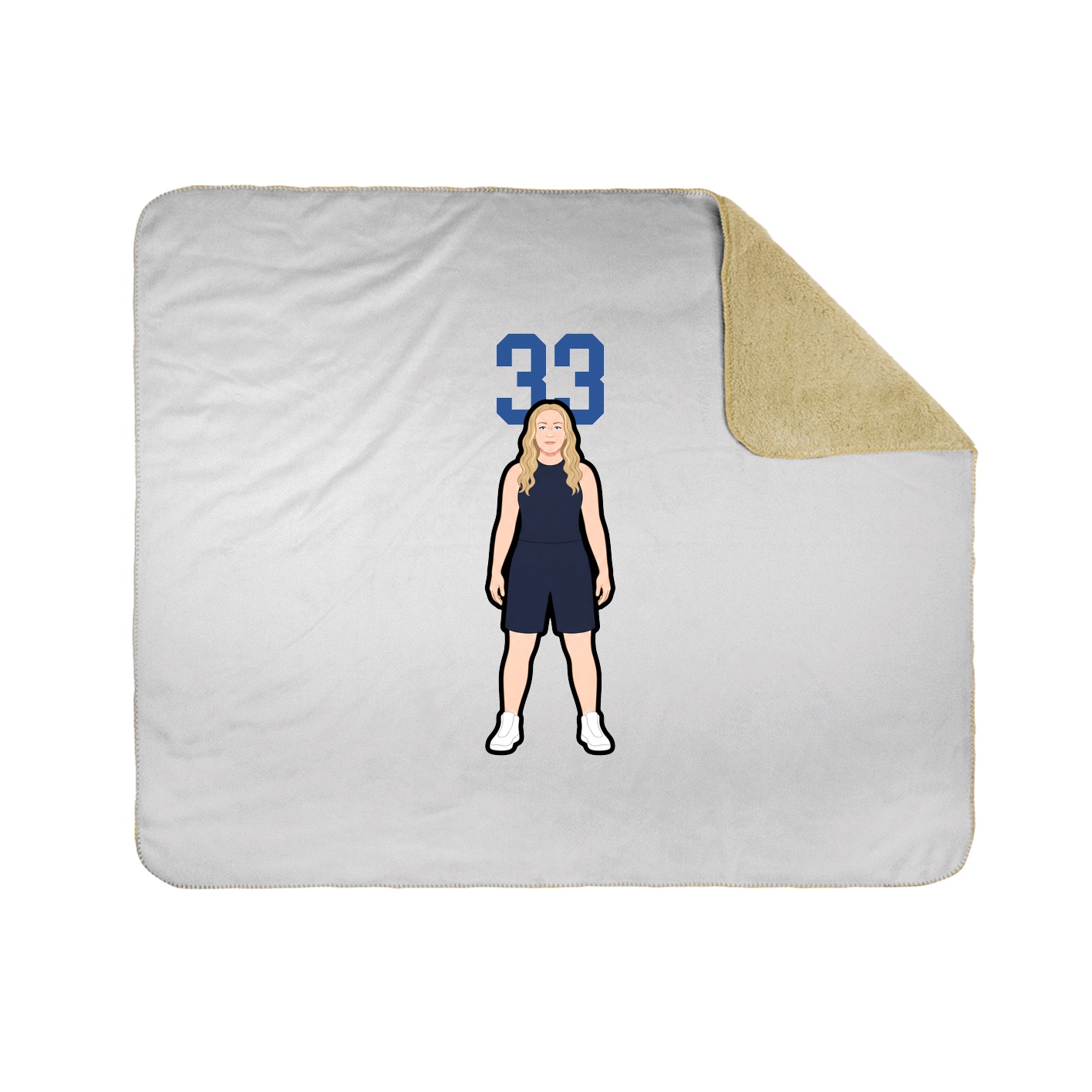 Throw Blanket — Number Top in White