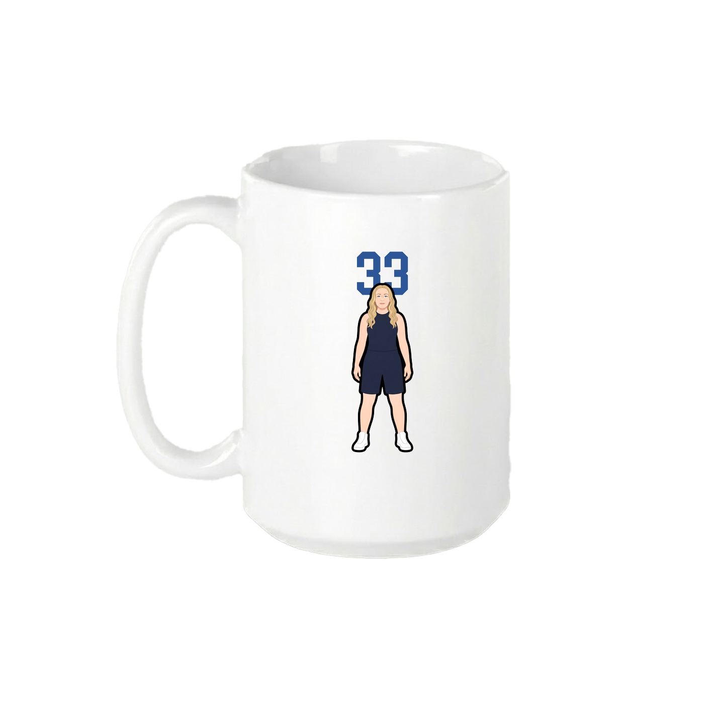 15oz Coffee Mug — Number Top in White