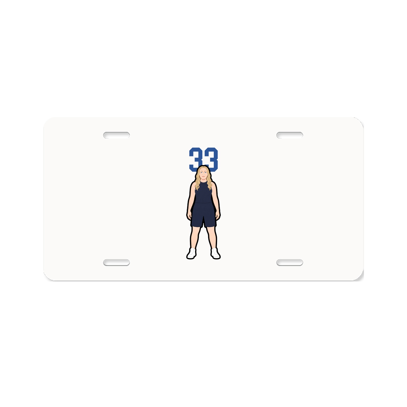 License Plate — Number Top in Classic