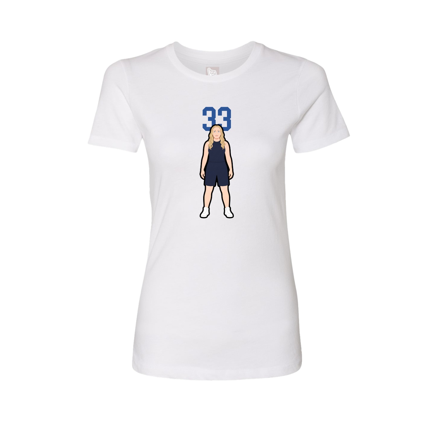 Womens Tee — Number Top in White