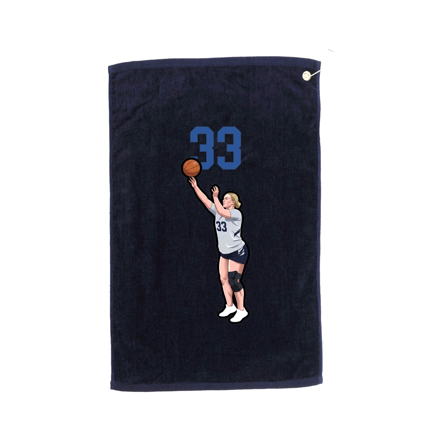 Golf Towel — Number Top in Navy